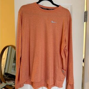 Nike Men's Vibrant Orange Long Sleeve Tee